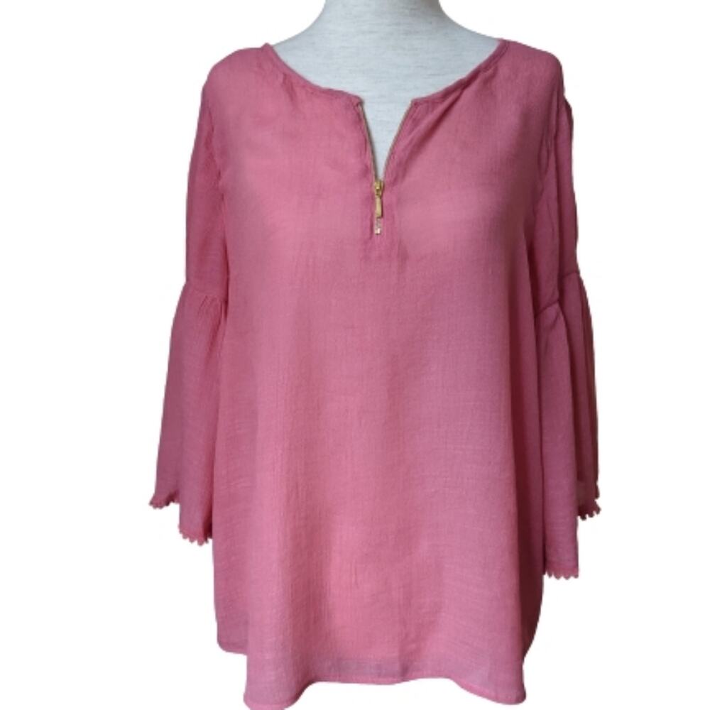 Harvé Bernard Bell Sleeve Top M Pink